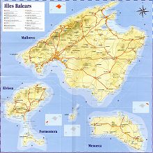 Карта Балеарских островов