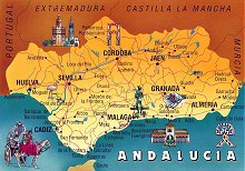 Карта Андалузии